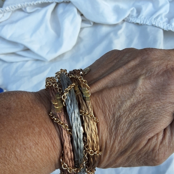 Tricolor Wire Wrapped chain branch bracelets - Picture 13 of 15